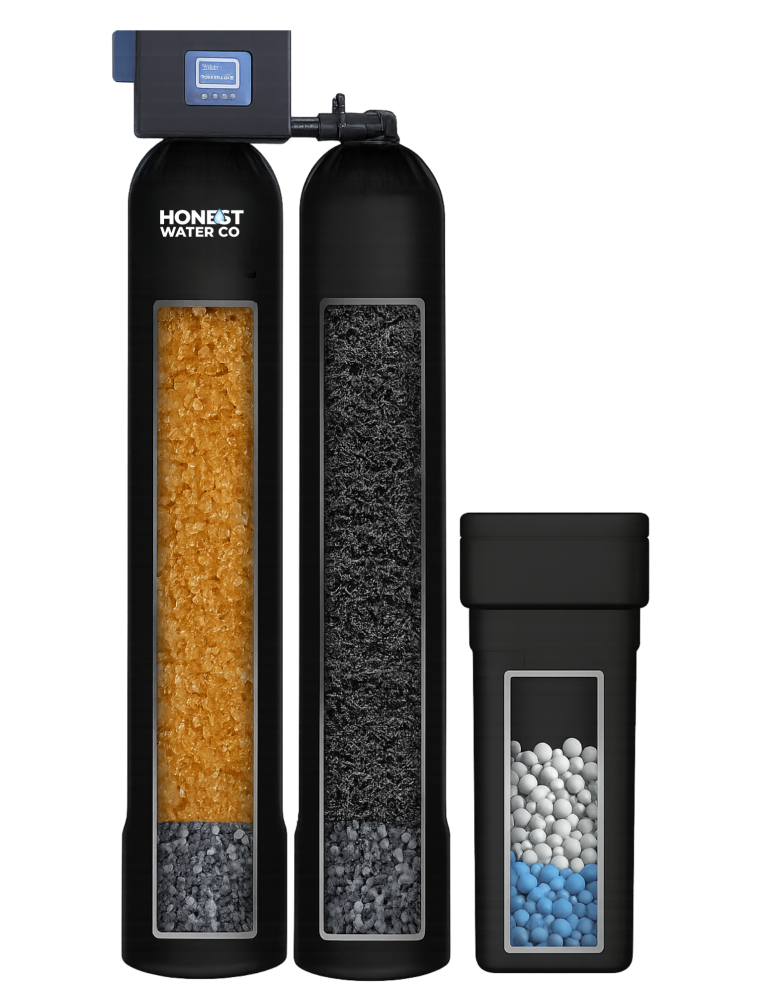 City water softener and filtration system installed in a Dallas-Fort Worth home by Shield Water Co.