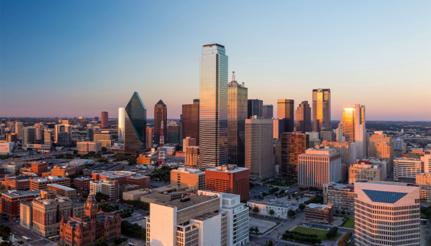 Dallas-Fort Worth skyline — Shield Water Co. serves homeowners across 30+ DFW cities with licensed water softener and filtration installation.