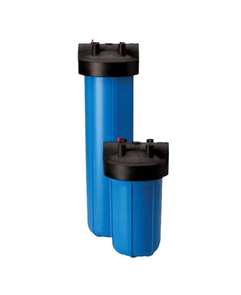 Water treatment system add-ons and upgrades for DFW homes — UV purifier, sediment pre-filter, Bluetooth valve, faux rock, and shed installation.